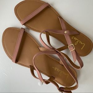 Lulus blush sandals size 8.5